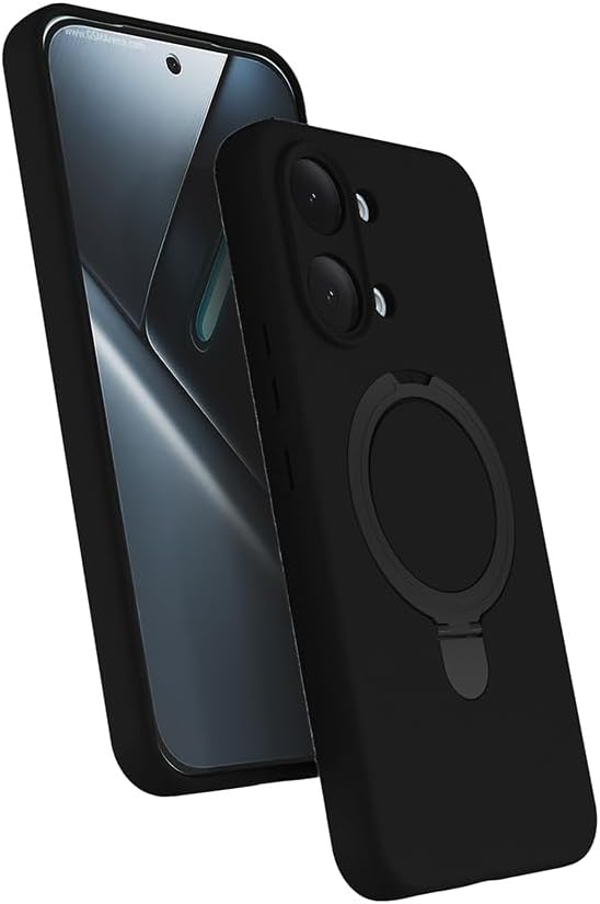 Coverzone Xiaomi Poco X8 Pro Max ile uyumlu Kılıf MagSafe ile uyumlu Z-Samara Kapak Wireless Şarj Özellikli Stand Olabilen Poco X8 Pro Max kilif Siyah