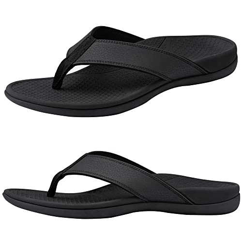 Everhealth Arch Support Flip Flops for Men Orthotic Sandals, Supportive Orthopedic Toe-Post Sandals, Comfort Arch Flip-Flop Sandal Reduces Stress on Feet, Joints & Back, Foot Pain Relief