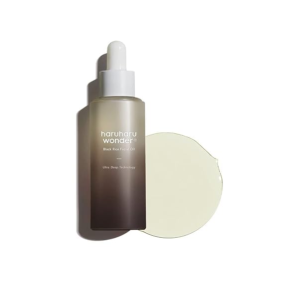 HARUHARU wonder Black Rice Facial Oil, 1.01 fl. oz, Skin Barrier
