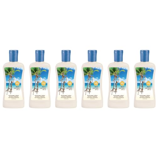 Panama Jack Sunscreen Suntan Lotion - SPF 15, Broad Spectrum UVAUVB Protection, PABA, Paraben, Gluten & Cruelty Free, 6 FL OZ Pack of 6