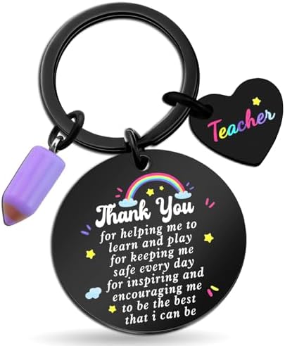 Best Teachers Birthday Gifts Cute Teacher Gifts for Women Appreciation Thank You Teachers Keychain Cool New Teacher Birthday End of Year Valentines Gift Basket Ideas from Student
