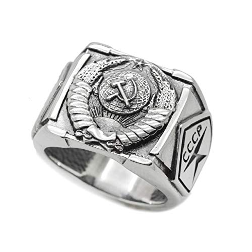 USSR Soviet Heraldry, Emblems of the Soviet Republics Ring Sterling Silver 925