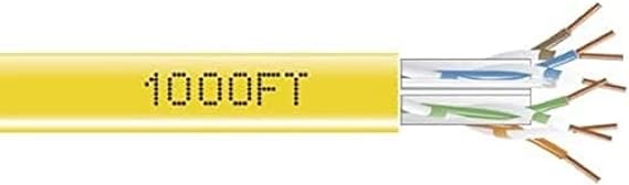 Black Box EYN872A-PB-1000 1000 ft. Gigatrue 550 Category 6 Bulk Cable, Yellow