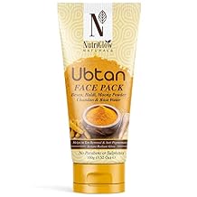 NUTRIGLOW Naturals Ubtan Face & Body Pack for Glowing Skin with Haldi & Chandan, 100g