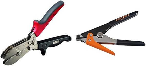 Malco C5R 5-Blade Pipe Crimper and Klein Tools 86570 Tie Tensioning Tool, for Ties Rated at 120 to 250-Pound, Supplies up to 65-Pound of Tension