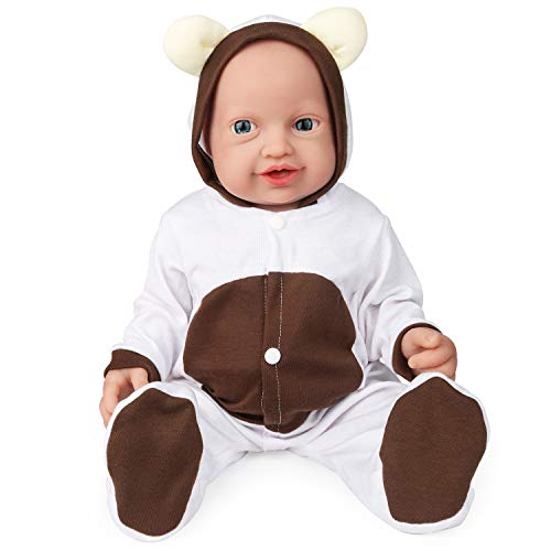 Vollence 14 inch Silicone Baby Dolls Girl Weighted 4 lb,[NOT Vinyl],Silicone Full Body Reborn Lifelike Real Life Realistic Newborn Soft Babies with Feeding Accessories & Gift Box for Kids Age 3
