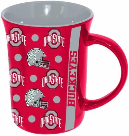 The Memory Company Officially Licensed NCAA 15oz. Line-Up Ceramic Coffee Mug, Ohio State University