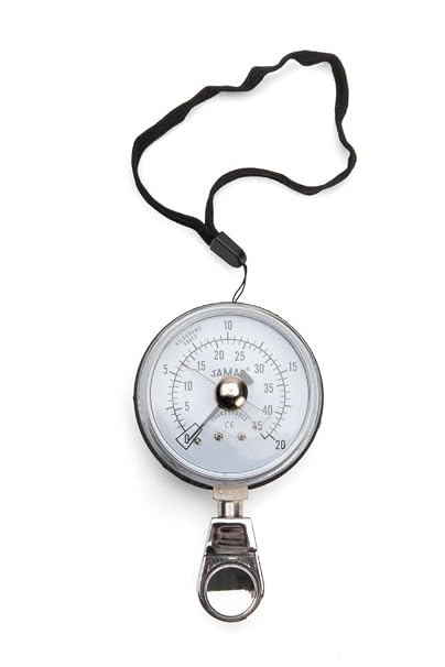 Jamar Hydraulic Pinch Gauge, Inexpensive Max Force Indicator to Measure Finger Strength and Grip Strength, Inexpensive Device Measures Pinch Force & PSI, Includes Instructions and Carrying Case