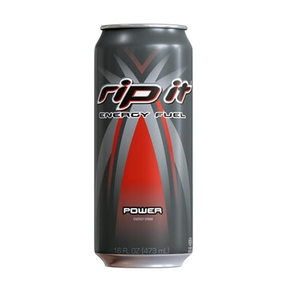 Weinner Rip It Energy Drink Power Regular, 16 Fl Oz (Pack of 12)