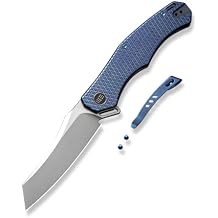WE Kyle Lamb WE22010G-4 Blue Titanium Handle with Blue Diamond Pattern On Presentation Handle