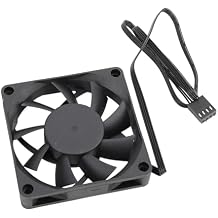 Zunate 70mm Case Fan with Ball, Cooling Fan, High Performance Cooling Fan Speed Up to 2500RPM 7 Blade, 4 Pin PWM Intelligent Temperature Control