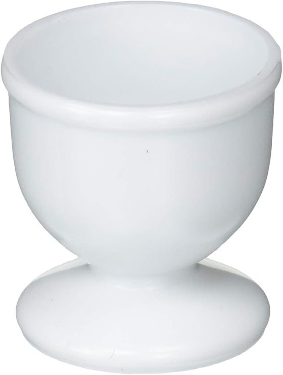 1 X Egg Cups Set 4 PC Poached Hard Boiled Breakfast White Save Kitchen Hot Food New, Silver