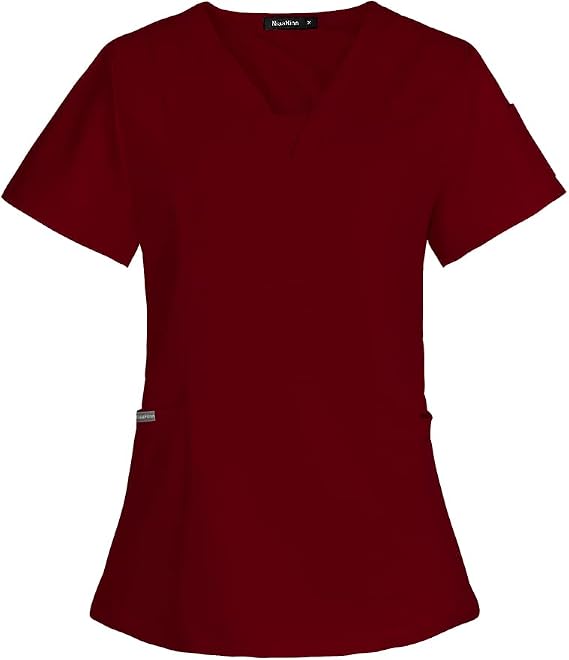 niaahinn Women Scrubs Top Classic V -Neck for Women & Men Medical Under Scrub Stretch T-Shirt for Men & Women