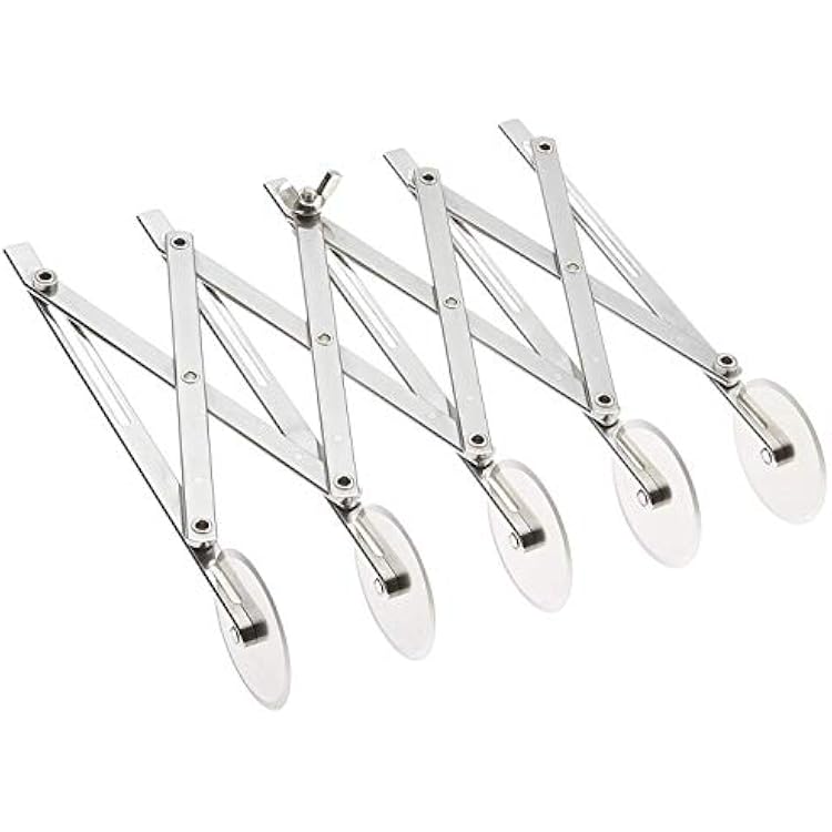 Adjustable Pastry Cutter, 5 Wheel Stainless Steel Dough Divider