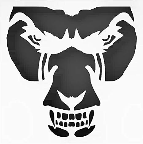 Monster Reusable Sturdy Stencil Clear Custom Cut Plastic Sheet Template Cutout Sign DIY Supplies for Airbrush Painting Drawing 1-5.5x5.5 inch