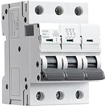 Circuit Breaker Gym9 3p 6ka MCB Din Rail Circuit Breaker 6a-63a AC Typ (Color : 25a, Size : 3 Pole C Curve)