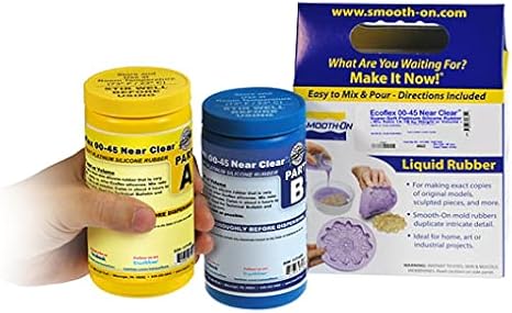 Smooth-On Ecoflex 00-45 Near Clear - Super-Soft, Exceptionally Clear Platinum Silicone Rubber - Pint Unit