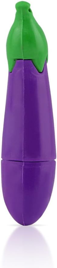 CHUYI Novelty and Cartton Fruit Series Eggplant Shape 64GB USB 2.0 Flash Drive Pen Drive Memory Stick Cool Thumb Drive U Disk Students Kids Gift (Purple)