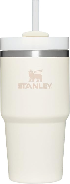 STANLEY Quencher H2.0 Tumbler with Straw 20 oz | Flowstate 3-Position Lid | Cup Holder Compatible for Travel | Insulated Stainless Steel Cup | BPA-Free | Cream
