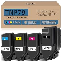 TNP-79 TNP79 High Yield Toner Cartridge Replacement for Konica AAJW430 AAJW330 AAJW230 AAJW130 for Minolta Bizhub C3350i C4050i C3351i C4051i Printer (Black Cyan Magenta Yellow,4 Pack)
