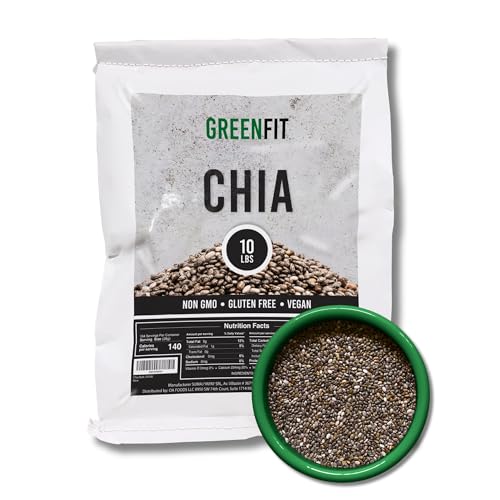 Premium Bulk Chia Seeds 10Lbs Bag | A Grade Chia | Nutrient-Packed Superfood | Non-GMO | Gluten-Free Chia Seeds Bulk | Vegan