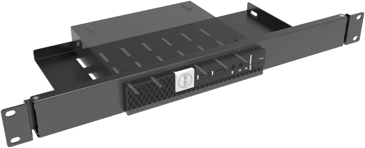 JINGCHENGMEI Mini Rack Bracket for Dell OptiPlex Micro Form Factor Case-1U Hinged Server Rack Rack Rack with Easy Access Network Connections in 19 Network Cabinet or Server Rack