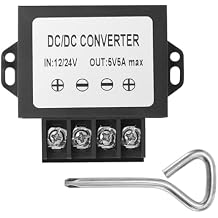 12V/24V to 5V 5A 25W Transformer IP67- Dust Proof DC Converter with Screwdriver - for Trucks/RVs/Solar/Marines/Buildings - Shockproof/Dust Proof