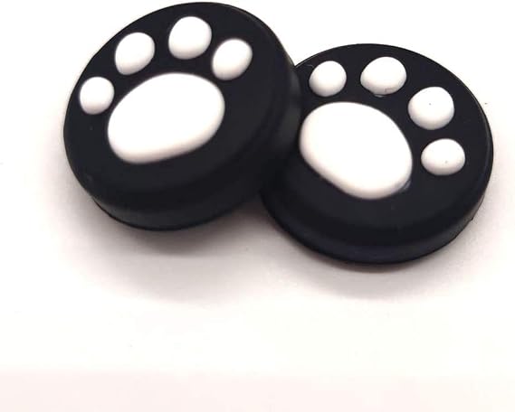 Silicone Analog Controller Thumb Stick Grip Cap 2pcs Nintendo Switch NS Controller Joicon Thumb Stick 2pcs White Cute Cat Paws