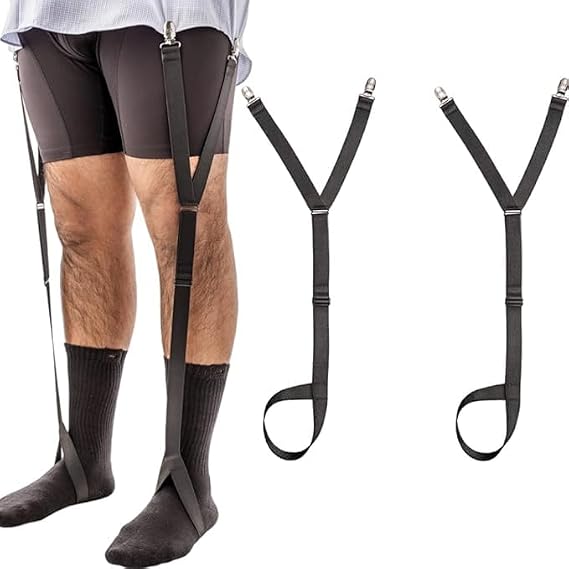 Shirt Stay Plus Shirt Stays for Men, Mens Shirt Garters & Shirt Holders, Police Military (Loop Stirrup Style) (Select Series)