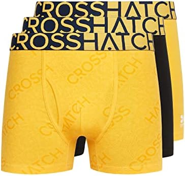 Crosshatch Mens Typan Boxer Shorts (Pack of 3) (L) (Yellow)