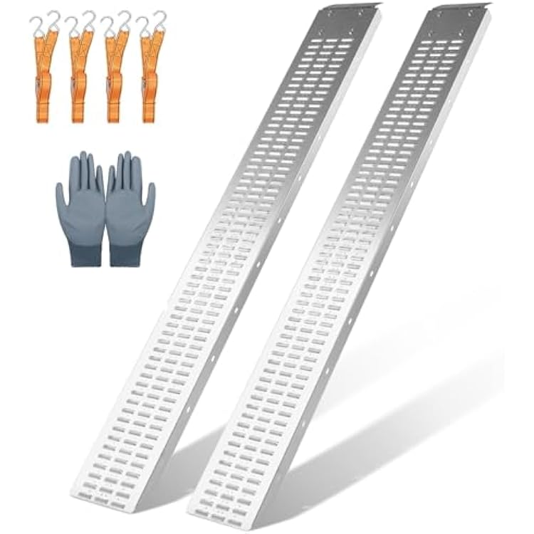 Heavy Duty 1500LBS Loading Ramp 2-Pack, 72 Long 8.86 Wide Steel Ramp for Hand Truck, Motorcycle, Bicycle & ATV