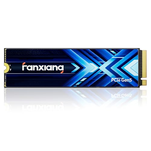 fanxiang 4TB PCIe 5.0 x4 NVMe M.2 SSD,Up to 14000 MBs,DRAM Cache and SLC NAND,High Performance Solid State Drive for AI Applications, Gaming, PC, Laptop