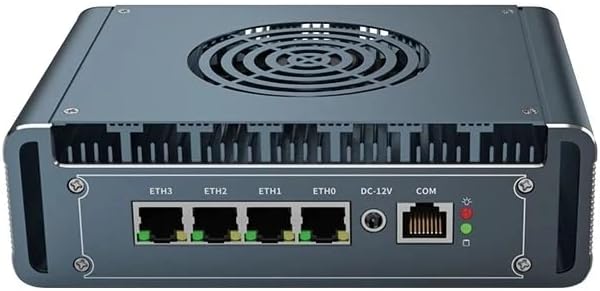 Micro Firewall Appliance, 4 i226-V 2.5Gbe LAN Ports, Fanless Mini PC Intel Core i3 1115G4 Dual Core,2*DDR4 1*M.2 Support AES-NI Barebone Router PC VPN,HDMI DP USB3.0 NO RAM NO SSD