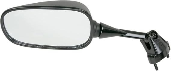Emgo 20-43012 Matte Black Left Side Replacement Mirror for Kawasaki ZX10