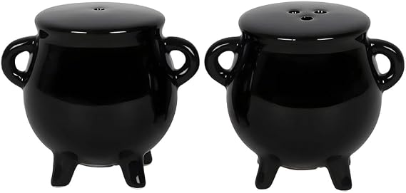 Something Different Cauldron Cruet Set (One Size) (Black)