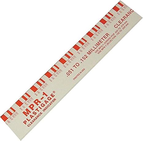 PLASTIGAGE RED Bearing Clearance Measuring Tool | .002" to .006" | 10 Pack