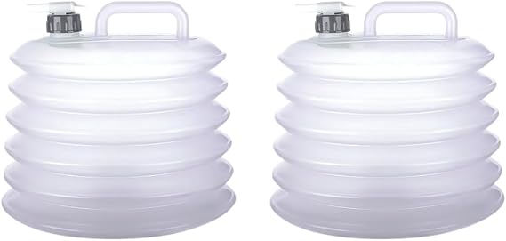 10 liter Foldable Faucet Water Canister, Accordion Demijohn Fountain Water Bag Plastic Picnic Camping