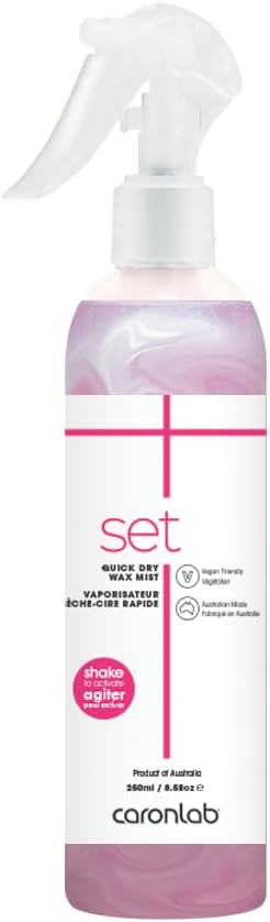 Caronlab Set Quick Dry Wax Mist 8.5 fl oz Instant Hard Wax Setting Spray for Faster Professional Waxing