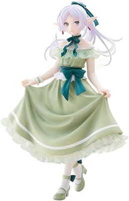 Frieren Figure Anime Action Figure Frieren Statue, 18cm Green Dress Version, Manga Character Figurine PVC Handmade Collectible Gifts