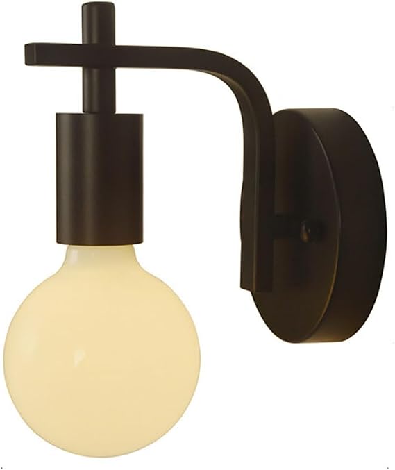 Mini Bedside Wall Sconce, Black Metal Wall Light with E27 Socket, Living Room Decorative Lighting Wall Lamp, Candlestick Design Wall Lamps, Modern Minimalist Wall Lights