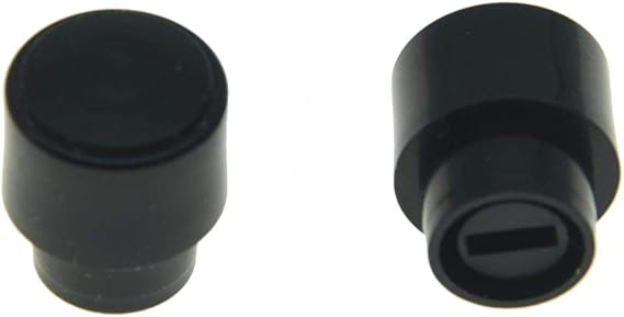KAISH Pack of 2 Black Barrel Switch Tip 3 Way or 4 Way Pickup Selector Switch Knobs for USA Tele/Telecaster
