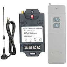 2000 Meters Long Distance Wireless Remote Control Switch high Power Water Pump Motor Lighting Industrial Wireless Remote Control Switch AC 110V 220V Relay Switch Transmitter High Range 6600ft