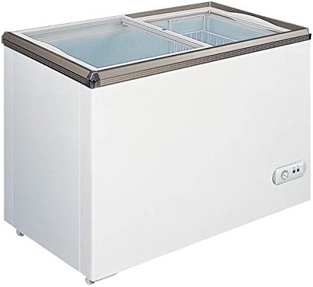 Omcan 45291 29-inch Ice Cream Display Chest Freezer With Flat Glass Top