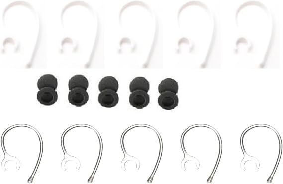 Zotech Ear Hook/Foam Bud Compatible Replacement Repair Parts, 20 Piece Compatible with Samsung HM6000 HM1900 HM3000 HM1600 HM1300