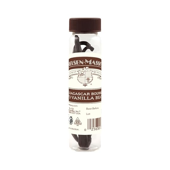 Nielsen-Massey Madagascar Bourbon Vanilla Beans for Baking and Cooking, 2-Bean Vial with Gift Box