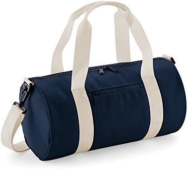 BagBase Mini Barrel Shoulder Bag One Size French NavyOff White