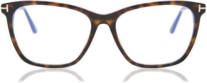 Eyeglasses Tom Ford FT 5762 -B 052 Shiny Classic Dark Havana,"t" Logo/Blue Bl