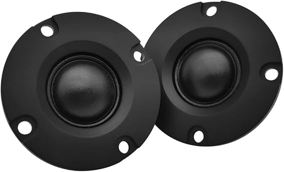 2pcs 2" inch 4Ohm 15W Tweeter Audio High-Pitched Speaker Treble Loudspeaker Horn Neodymium Magnet Silk Film Toothed Pure Aluminum Radiator ABS Frosted Panel 50mm