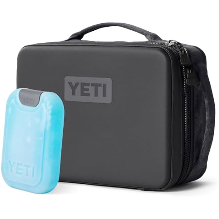 YETI Daytrip 5L Insulated Soft Cooler Lunch Box, Charcoal and Small ICE Sheet Refreezable Reusable Cooler Ice Pack
