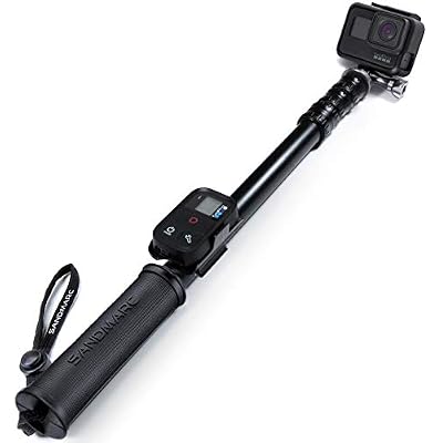 SANDMARC Pole - Metal Edition: 15-50 Waterproof Extension Stick Pole Compatible with GoPro Hero 13, 12, 11, 10, 9, 8, 7, 6, 5, Session, 4, 3, 3, 2, HD - with Remote Clip